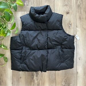 Old Navy Black Puffer Vest Women Size XL BNWT #pufferjacket